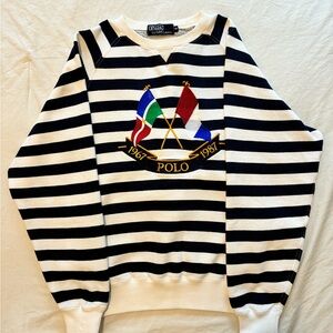 [GRAIL] Vintage Polo Ralph Lauren Cross Flags Anniversary Sweatshirt